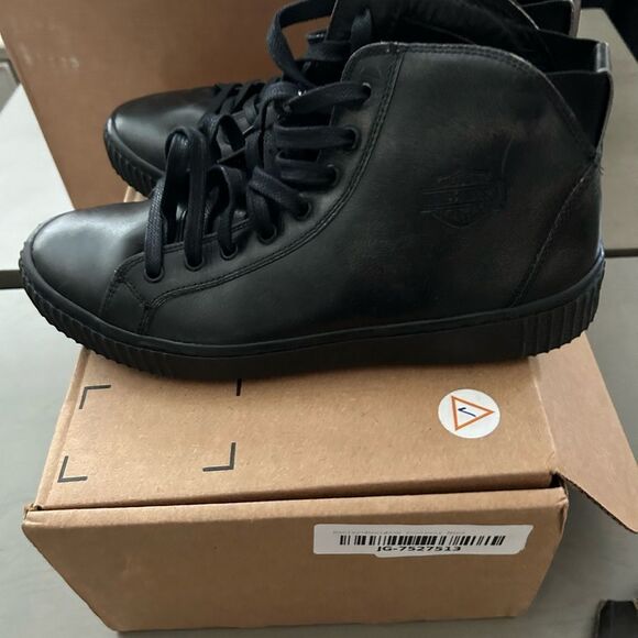 Harley Davidson leather hi tops M9 - Picture 9 of 11